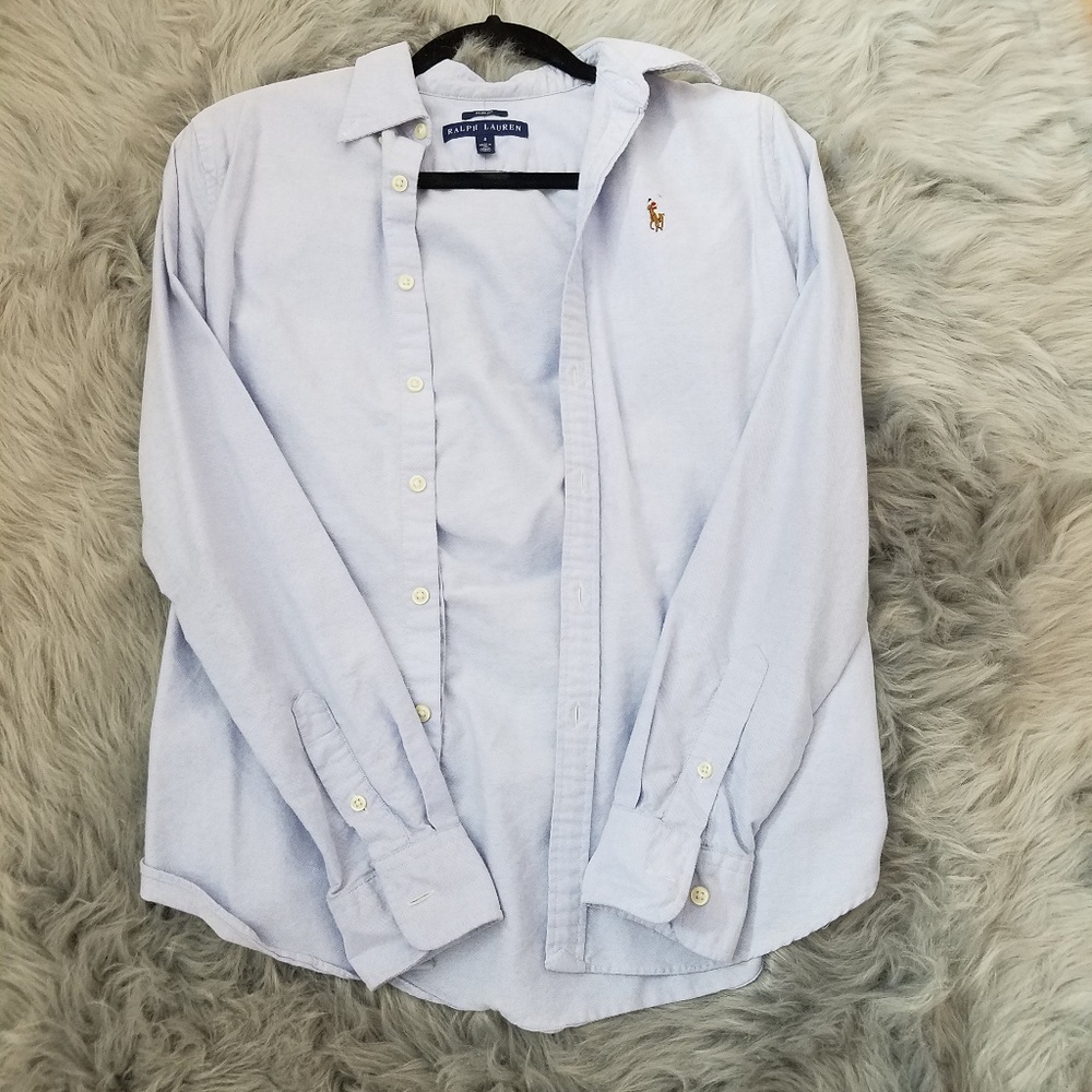 Polo Ralph Lauren slim fit blue long sleeve oxford